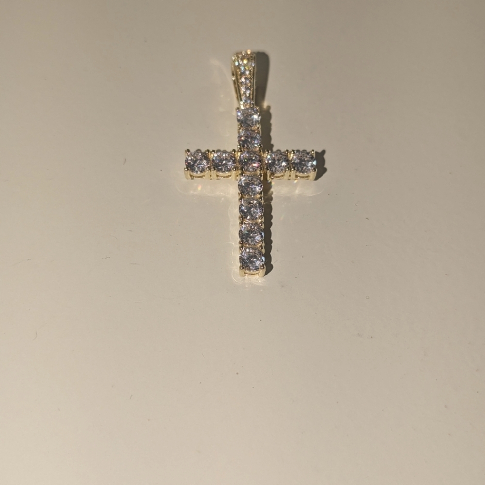 New Rhinestone Cross Pendant - Picture 4 of 10
